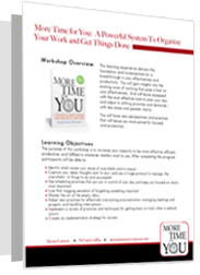 More Time for You Workshop one sheet